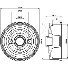 TA-0412 JAPANPARTS Гальмівний барабан