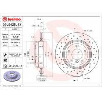 09.9425.1X BREMBO Гальмівний диск