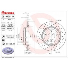 09.9425.1X BREMBO Гальмівний диск