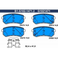 B1.G102-1471.2 GALFER Комплект гальмівних колодок дисковий гальм