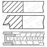 08-105900-00 GOETZE ENGINE Комплект поршневих кілець