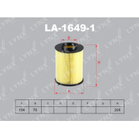 LA-1649-1 LYNXauto Повітряний фільтр