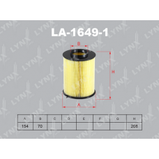 LA-1649-1 LYNXauto Повітряний фільтр