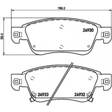 P 56 080 BREMBO Комплект гальмівних колодок дисковий гальм