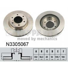 N3305067 NIPPARTS Гальмівний диск