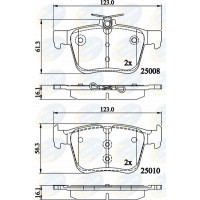 CBP02156 COMLINE Комплект гальмівних колодок дисковий гальм