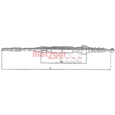 10.7403 METZGER Тросик, cтояночный тормоз