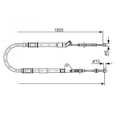1 987 477 546 BOSCH Тросик, cтояночный тормоз