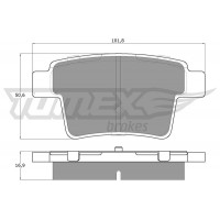 TX 14-74 TOMEX Brakes Комплект гальмівних колодок дисковий гальм