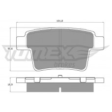 TX 14-74 TOMEX Brakes Комплект гальмівних колодок дисковий гальм