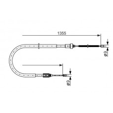 1 987 477 644 BOSCH Тросик, cтояночный тормоз