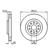 0 986 478 963 BOSCH Гальмівний диск