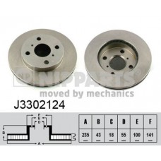 J3302124 NIPPARTS Гальмівний диск