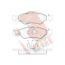 RB1344 R BRAKE КомплеК т гальмівних колодок, дискове гальмо
