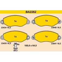 BA2262 BARUM Комплект гальмівних колодок дисковий гальм