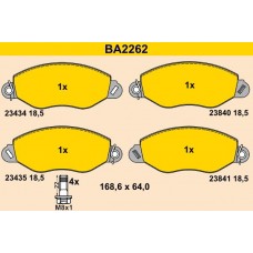 BA2262 BARUM Комплект гальмівних колодок дисковий гальм