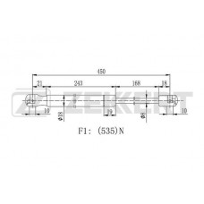 GF-2135 ZEKKERT Газова пружина кришка багажника