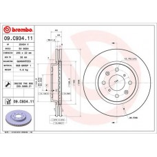 09.C934.11 BREMBO Гальмівний диск