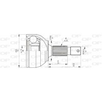 CVJ5695.10 OPEN PARTS Шарнирный комплект, Привідний вал