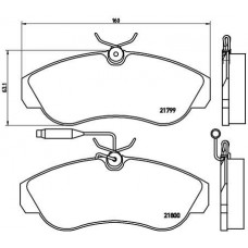 P 23 069 BREMBO Комплект гальмівних колодок дисковий гальм
