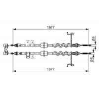 1 987 482 870 BOSCH Тросик, cтояночный тормоз