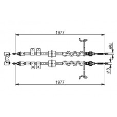 1 987 482 870 BOSCH Тросик, cтояночный тормоз