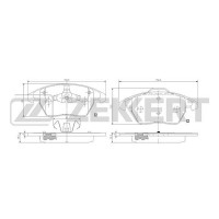 BS-1375 ZEKKERT Комплект гальмівних колодок дисковий гальм