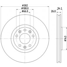 8DD 355 120-501 HELLA Гальмівний диск