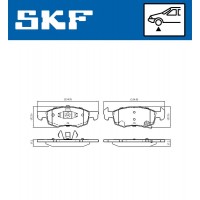 VKBP 80138 A SKF Комплект гальмівних колодок дисковий гальм