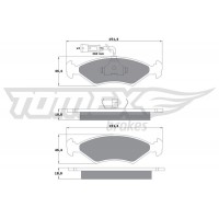 TX 10-281 TOMEX Brakes Комплект гальмівних колодок дисковий гальм