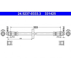 24.5237-0333.3 ATE Гальмівний шланг