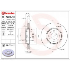 09.7720.10 BREMBO Гальмівний диск