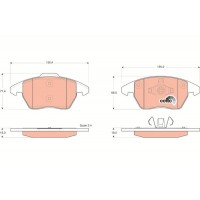 GDB1605 TRW Комплект гальмівних колодок дисковий гальм