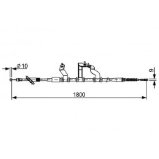 1 987 482 530 BOSCH Тросик, cтояночный тормоз