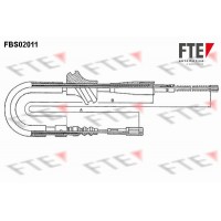 FBS02011 FTE Тросик, cтояночный тормоз