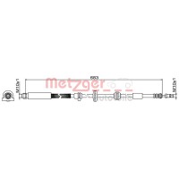4110949 METZGER Гальмівний шланг