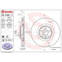 09.C492.11 BREMBO Гальмівний диск
