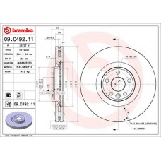 09.C492.11 BREMBO Гальмівний диск