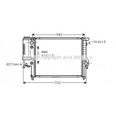BW2122 AVA QUALITY COOLING Радіатор охолодження двигуна