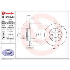 08.5456.20 BREMBO Гальмівний диск