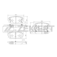 BS-2443 ZEKKERT Комплект гальмівних колодок дисковий гальм