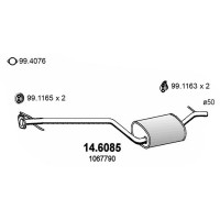 14.6085 ASSO Середній глушник вихлопних газів