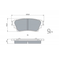 0 986 460 008 BOSCH Комплект гальмівних колодок дисковий гальм