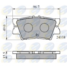 CBP01581 COMLINE Комплект гальмівних колодок дисковий гальм