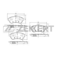 BS-1873 ZEKKERT Комплект гальмівних колодок дисковий гальм