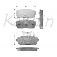 FK9017 KAISHIN Комплект гальмівних колодок дисковий гальм