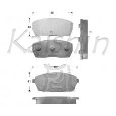 FK9017 KAISHIN Комплект гальмівних колодок дисковий гальм