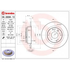 08.6898.10 BREMBO Гальмівний диск