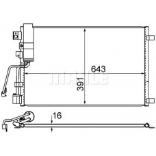 AC 605 000S MAHLE Конденсатор кондиціонера