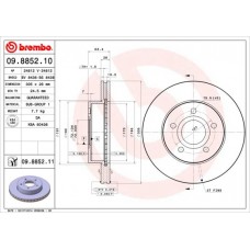 09.8852.11 BREMBO Гальмівний диск